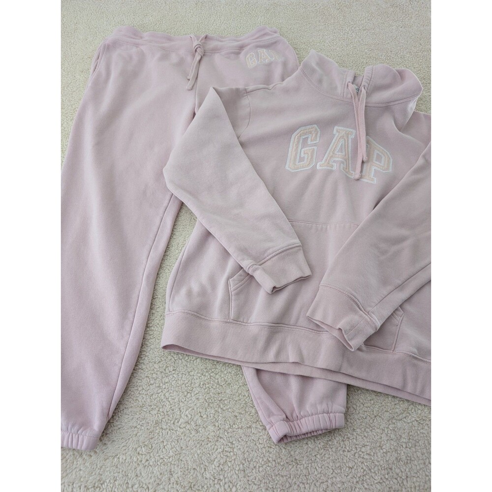 Gap Sweatsuit L Pure Pink Matching Set Hoodie And Joggers Mostly Cotton Cozycore